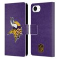 thumbnail image 1 of Head Case Designs NFL Minnesota Vikings Logo Football Leather Book Wallet Case Cover For Apple iPhone 16e, 1 of 6