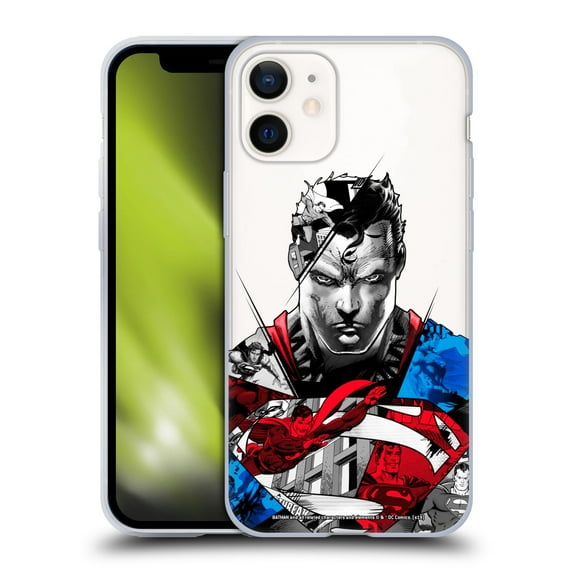 Head Case Designs Officially Licensed Superman DC Comics 80th Anniversary Collage Soft Gel Case Compatible with Apple iPhone 12 Mini