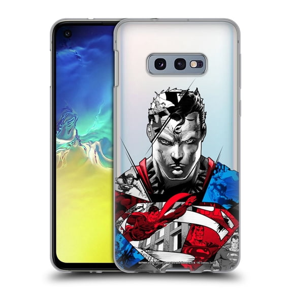 Head Case Designs Officially Licensed Superman DC Comics 80th Anniversary Collage Soft Gel Case Compatible with Samsung Galaxy S10e