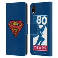 thumbnail image 1 of Head Case Designs Officially Licensed Superman DC Comics 80th Anniversary Logo Leather Book Wallet Case Cover Compatible with Apple iPhone XR, 1 of 6