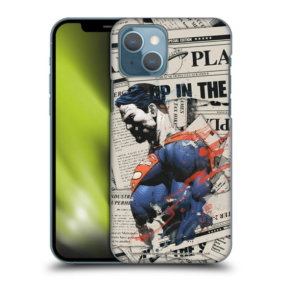 Head Case Designs Officially Licensed Superman DC Comics 80th Anniversary Newspaper Hard Back Case Compatible with Apple iPhone 13
