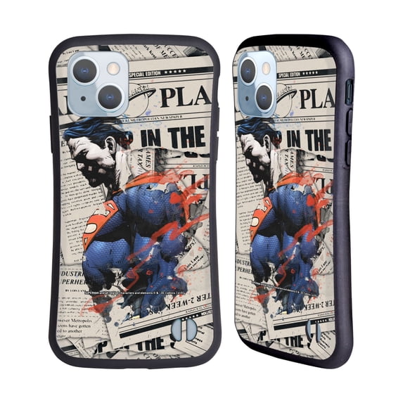 Head Case Designs Officially Licensed Superman DC Comics 80th Anniversary Newspaper Hybrid Case Compatible with Apple iPhone 14
