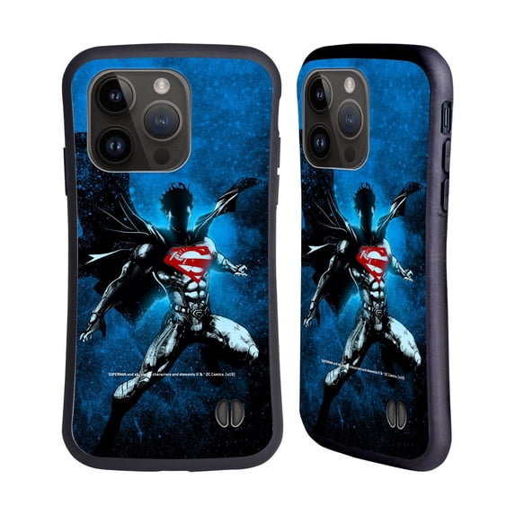 Head Case Designs Officially Licensed Superman DC Comics 80th Anniversary Splatter Hybrid Case Compatible with Apple iPhone 15 Pro