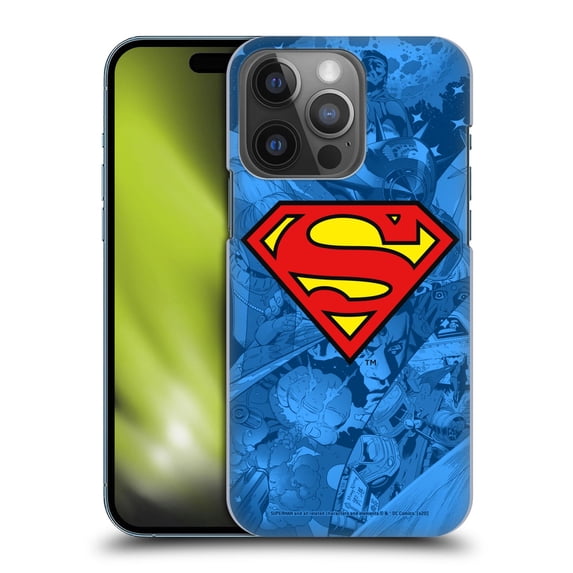 Head Case Designs Officially Licensed Superman DC Comics Comicbook Art Collage Hard Back Case Compatible with Apple iPhone 14 Pro