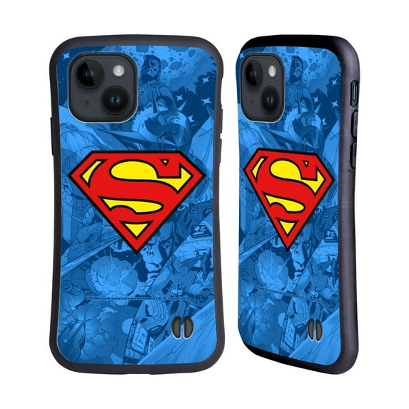 Head Case Designs Officially Licensed Superman DC Comics Comicbook Art Collage Hybrid Case Compatible with Apple iPhone 15