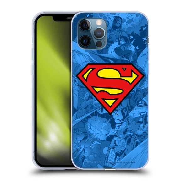 Head Case Designs Officially Licensed Superman DC Comics Comicbook Art Collage Soft Gel Case Compatible with Apple iPhone 12 / iPhone 12 Pro
