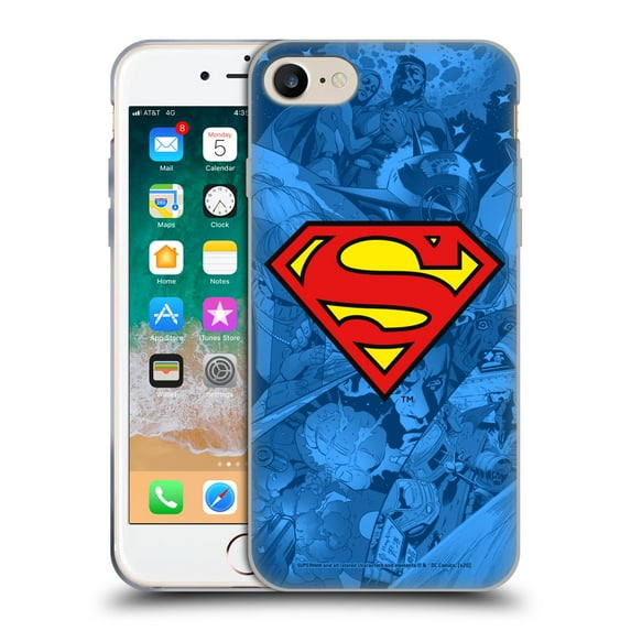 Head Case Designs Officially Licensed Superman DC Comics Comicbook Art Collage Soft Gel Case Compatible with Apple iPhone 7 / 8 / SE 2020 & 2022