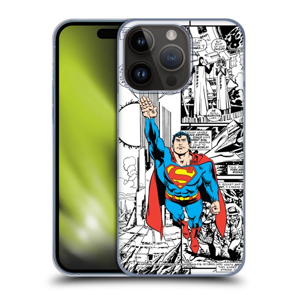 Head Case Designs Officially Licensed Superman DC Comics Comicbook Art Flight Hard Back Case Compatible with Apple iPhone 15 Pro