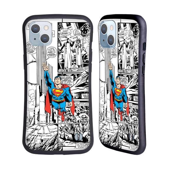 Head Case Designs Officially Licensed Superman DC Comics Comicbook Art Flight Hybrid Case Compatible with Apple iPhone 14 Plus