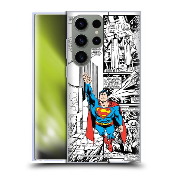 Head Case Designs Officially Licensed Superman DC Comics Comicbook Art Flight Soft Gel Case Compatible with Samsung Galaxy S23 Ultra 5G