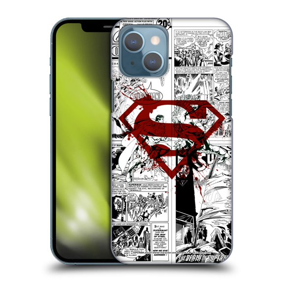 Head Case Designs Officially Licensed Superman DC Comics Comicbook Art Red Logo Splatter Hard Back Case Compatible with Apple iPhone 13