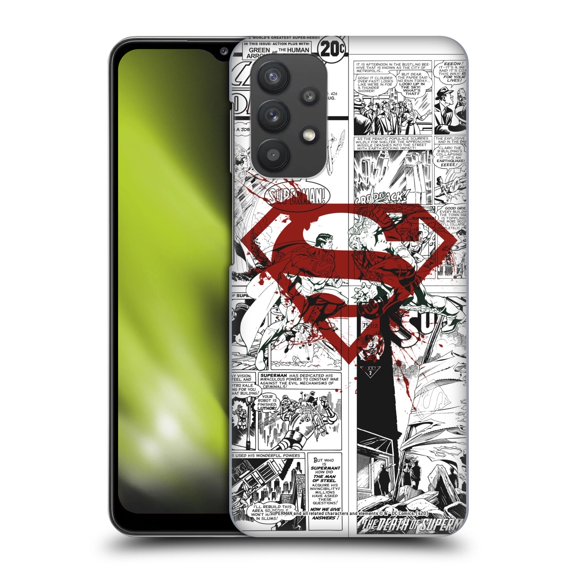 Head Case Designs Officially Licensed Superman DC Comics Comicbook Art Red Logo Splatter Hard Back Case Compatible with Samsung Galaxy A32 5G / M32 5G (2021)
