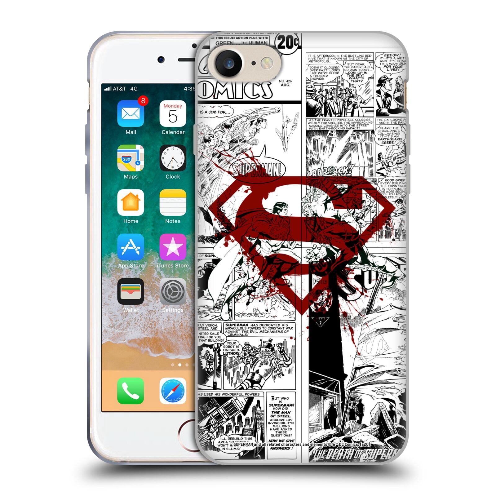 Custodia Morbida In Gel Per Xiaomi Redmi Note 8T Con Superman - Licenza Ufficiale DC Comics Super Friends - 2