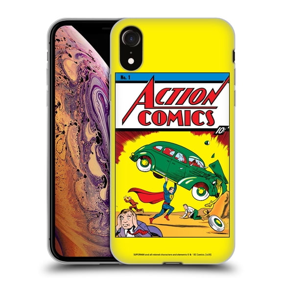 Head Case Designs Officially Licensed Superman DC Comics Famous Comic Book Covers Action Comics 1 Soft Gel Case Compatible with Apple iPhone XR
