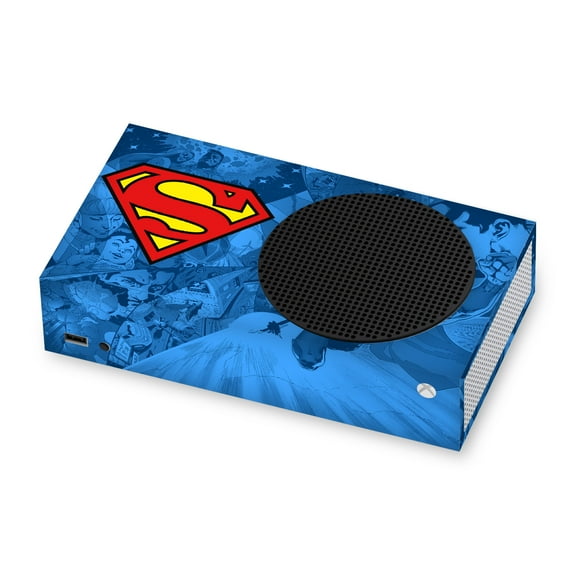 Head Case Designs Officially Licensed Superman DC Comics Logos And Comic Book Collage Vinyl Sticker Skin Decal Cover Compatible with Microsoft Xbox Series S Console
