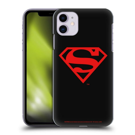 Head Case Designs Officially Licensed Superman DC Comics Logos Black And Red Hard Back Case Compatible with Apple iPhone 11