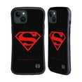 thumbnail image 1 of Head Case Designs Officially Licensed Superman DC Comics Logos Black And Red Hybrid Case Compatible with Apple iPhone 15 Plus, 1 of 7