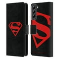 thumbnail image 1 of Head Case Designs Officially Licensed Superman DC Comics Logos Black And Red Leather Book Wallet Case Cover Compatible with Samsung Galaxy S21 FE 5G, 1 of 6