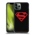 thumbnail image 1 of Head Case Designs Officially Licensed Superman DC Comics Logos Black And Red Soft Gel Case Compatible with Apple iPhone 11 Pro, 1 of 7