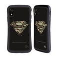 thumbnail image 1 of Head Case Designs Officially Licensed Superman DC Comics Logos Camouflage Hybrid Case Compatible with Apple iPhone XR, 1 of 7