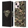 thumbnail image 1 of Head Case Designs Officially Licensed Superman DC Comics Logos Camouflage Leather Book Wallet Case Cover Compatible with Apple iPhone 13 Mini, 1 of 6