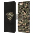thumbnail image 1 of Head Case Designs Officially Licensed Superman DC Comics Logos Camouflage Leather Book Wallet Case Cover Compatible with Apple iPhone 6 Plus / iPhone 6s Plus, 1 of 6