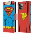 thumbnail image 1 of Head Case Designs Officially Licensed Superman DC Comics Logos Classic Costume Leather Book Wallet Case Cover Compatible with Apple iPhone 11 Pro, 1 of 6