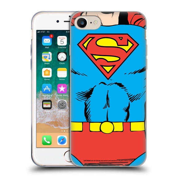 Head Case Designs Officially Licensed Superman DC Comics Logos Classic Costume Soft Gel Case Compatible with Apple iPhone 7 / 8 / SE 2020 & 2022