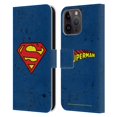 thumbnail image 1 of Head Case Designs Officially Licensed Superman DC Comics Logos Distressed Leather Book Wallet Case Cover Compatible with Apple iPhone 15 Pro Max, 1 of 6