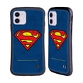 thumbnail image 1 of Head Case Designs Officially Licensed Superman DC Comics Logos Distressed Look Hybrid Case Compatible with Apple iPhone 11, 1 of 7