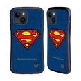thumbnail image 1 of Head Case Designs Officially Licensed Superman DC Comics Logos Distressed Look Hybrid Case Compatible with Apple iPhone 15, 1 of 7