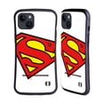 thumbnail image 1 of Head Case Designs Officially Licensed Superman DC Comics Logos Oversized Hybrid Case Compatible with Apple iPhone 15 Plus, 1 of 7