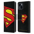 thumbnail image 1 of Head Case Designs Officially Licensed Superman DC Comics Logos Oversized Leather Book Wallet Case Cover Compatible with Apple iPhone 15, 1 of 6