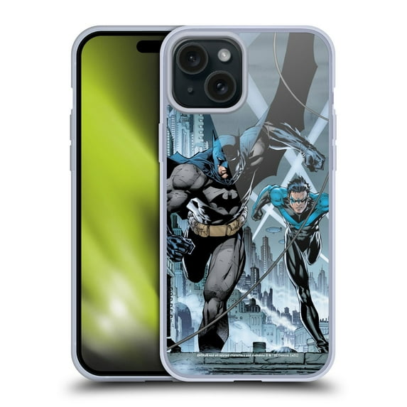 Head Case Designs Batman DC Comics Hush #615 Nightwing Cover Soft Gel Case for Apple iPhone 15 Plus