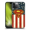 thumbnail image 1 of Head Case Designs Officially Licensed Superman DC Comics Logos U.S. Flag Hard Back Case Compatible with Apple iPhone 14 Pro Max, 1 of 7