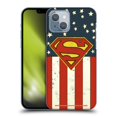 thumbnail image 1 of Head Case Designs Officially Licensed Superman DC Comics Logos U.S. Flag Hard Back Case Compatible with Apple iPhone 14, 1 of 7