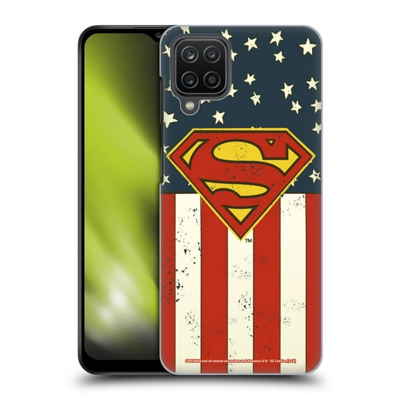 Head Case Designs Officially Licensed Superman DC Comics Logos U.S. Flag Hard Back Case Compatible with Samsung Galaxy A12 (2020)