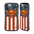 thumbnail image 1 of Head Case Designs Officially Licensed Superman DC Comics Logos U.S. Flag Hybrid Case Compatible with Apple iPhone 13 Pro Max, 1 of 7