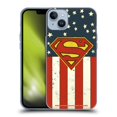 thumbnail image 1 of Head Case Designs Officially Licensed Superman DC Comics Logos U.S. Flag Soft Gel Case Compatible with Apple iPhone 14 Plus, 1 of 7