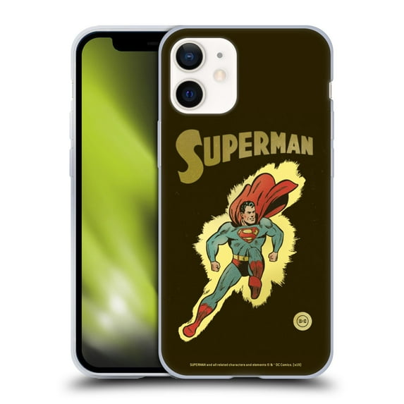 Head Case Designs Officially Licensed Superman DC Comics Vintage Fashion Comic Soft Gel Case Compatible with Apple iPhone 12 Mini