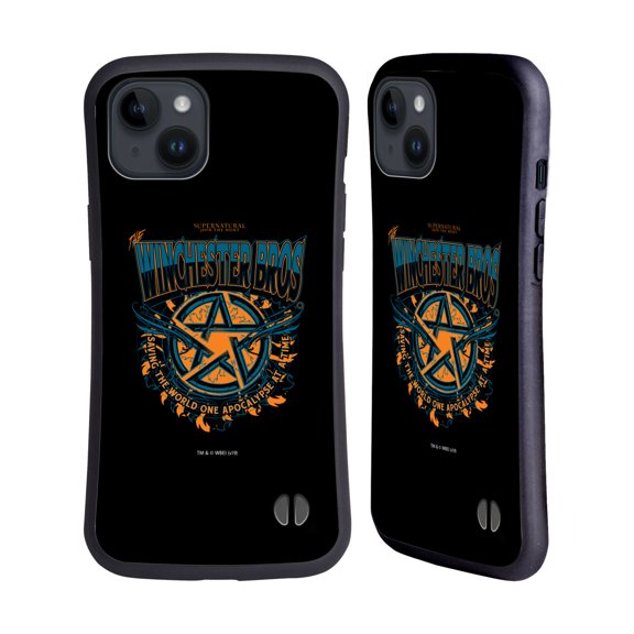 Head Case Designs Officially Licensed Supernatural Graphic Apocalypse Hybrid Case Compatible with Apple iPhone 15 Plus