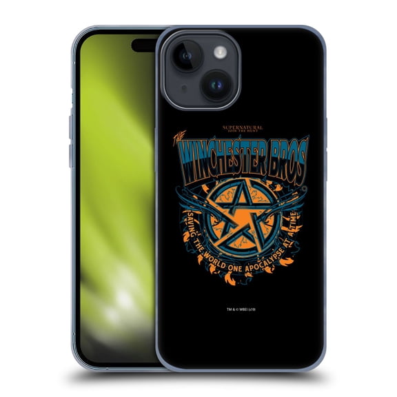 Head Case Designs Officially Licensed Supernatural Graphic Apocalypse Soft Gel Case Compatible with Apple iPhone 15