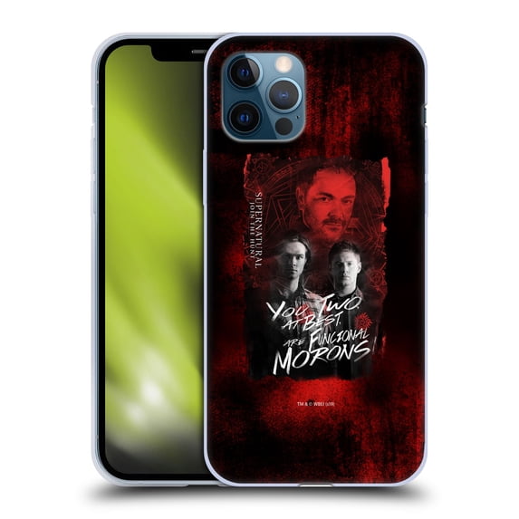 Head Case Designs Officially Licensed Supernatural Graphic Castiel Soft Gel Case Compatible with Apple iPhone 12 / iPhone 12 Pro