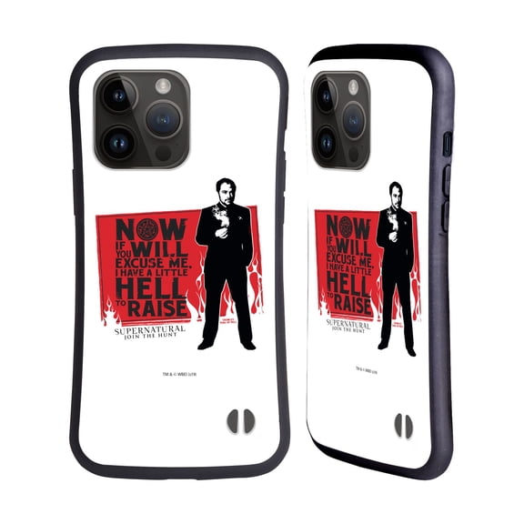 Head Case Designs Officially Licensed Supernatural Graphic Sam, Dean & Castiel Hybrid Case Compatible with Apple iPhone 15 Pro Max