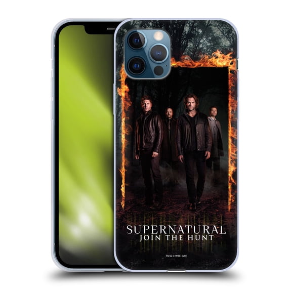 Head Case Designs Officially Licensed Supernatural Key Art Sam, Dean, Castiel & Crowley Soft Gel Case Compatible with Apple iPhone 12 / iPhone 12 Pro