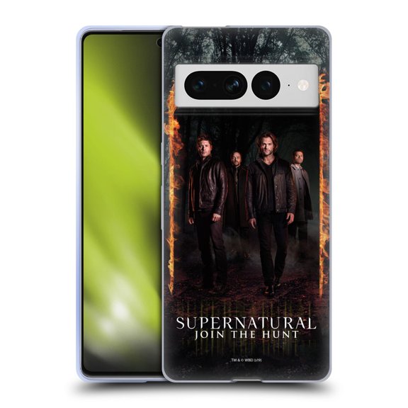 Head Case Designs Supernatural Key Art Sam, Dean, Castiel & Crowley Soft Gel Case for Google Pixel 7 Pro