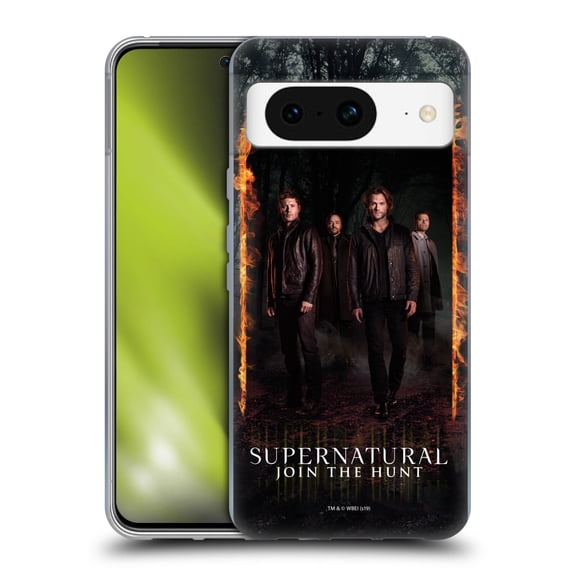 Head Case Designs Officially Licensed Supernatural Key Art Sam, Dean, Castiel & Crowley Soft Gel Case Compatible with Google Pixel 8