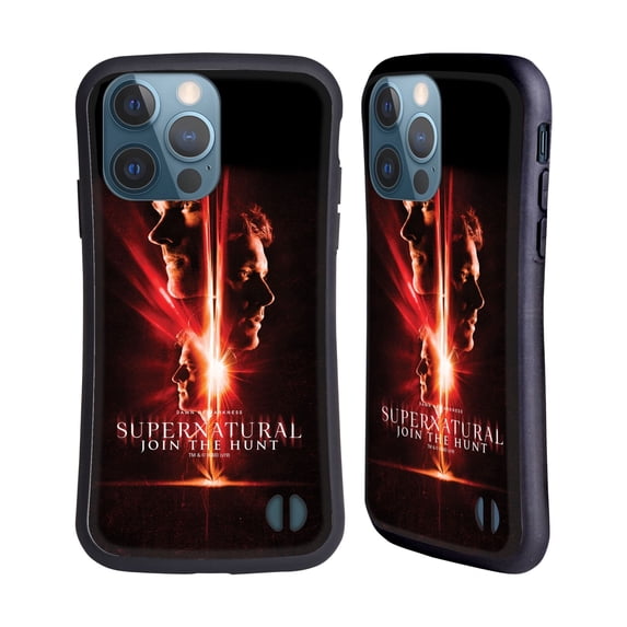 Head Case Designs Officially Licensed Supernatural Key Art Sam, Dean & Castiel Hybrid Case Compatible with Apple iPhone 13 Pro