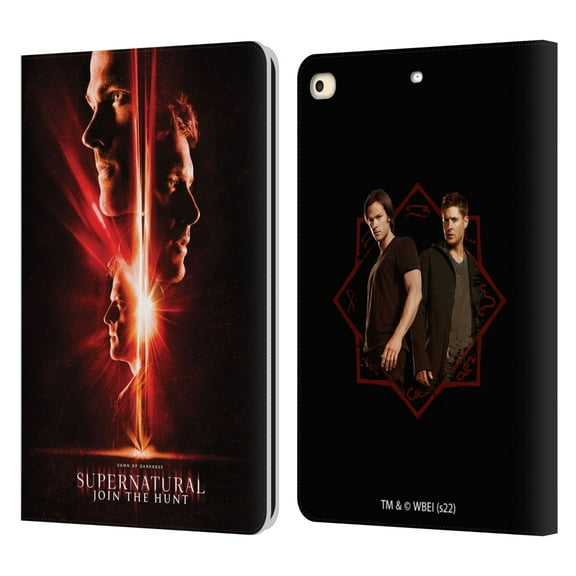 Head Case Designs Officially Licensed Supernatural Key Art Sam, Dean & Castiel Leather Book Wallet Case Cover Compatible with Apple iPad 9.7 2017 / iPad 9.7 2018