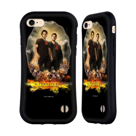Head Case Designs Officially Licensed Supernatural Vectors Dean & Sam Halo Hybrid Case Compatible with Apple iPhone 7 / 8 / SE 2020 & 2022
